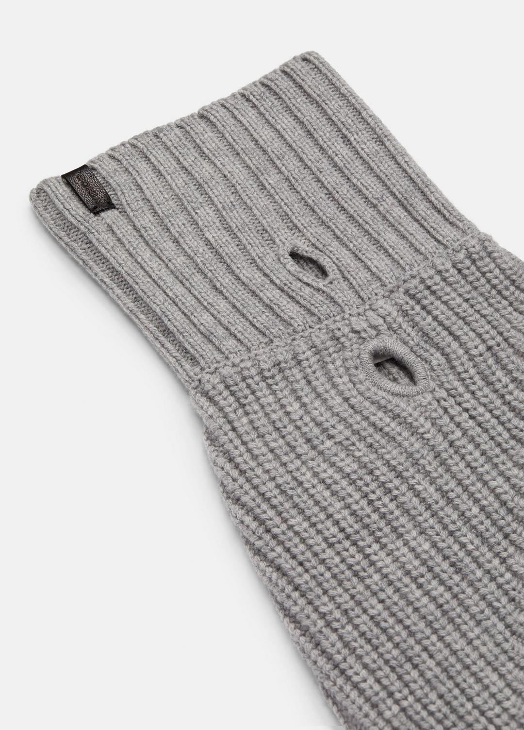 VINCE Women Wool and Cashmere Shaker-Stitch Dog Sweater in Dog Accessories HEATHER GREY