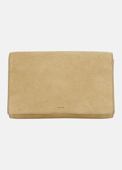 VINCE Women Suede Crossbody Wallet in Leather & Suede SANDTRAIL