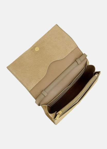 VINCE Women Suede Crossbody Wallet in Leather & Suede SANDTRAIL