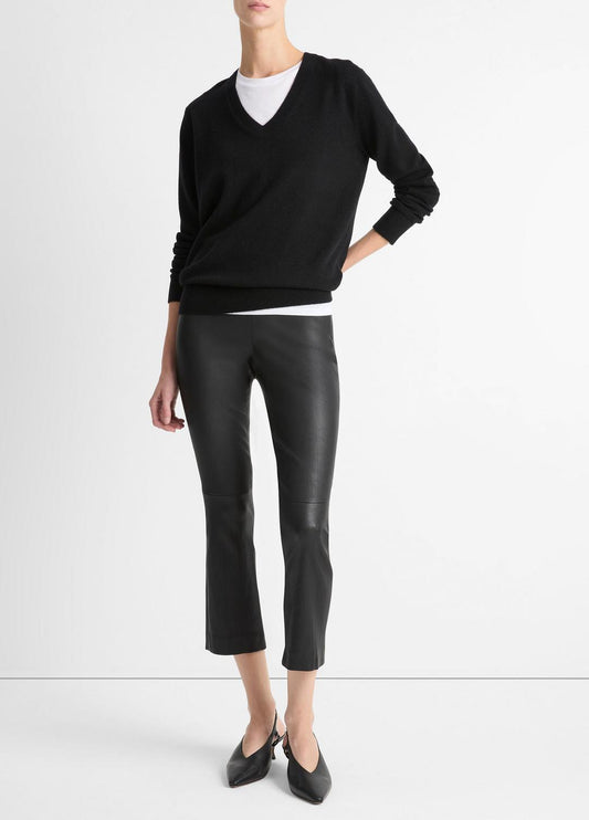 VINCE Women Cashmere Weekend V-Neck Sweater in Vince Products Women BLACK