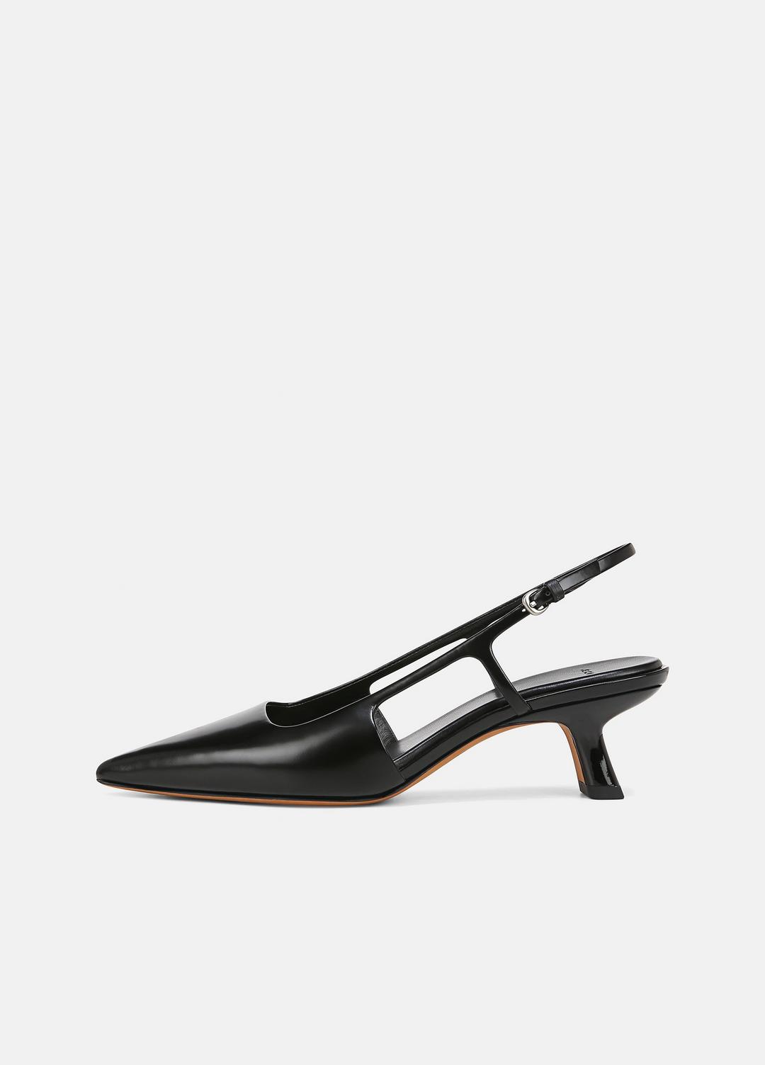 VINCE Women Bianca Leather Slingback Heel in Vince Products Women BLACK