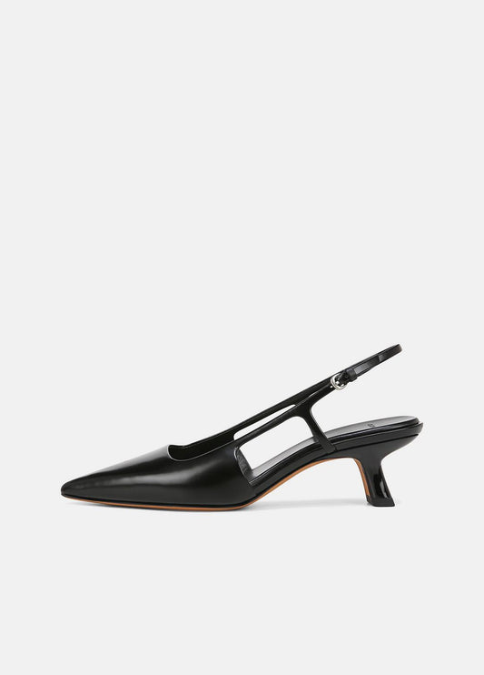 VINCE Women Bianca Leather Slingback Heel in Vince Products Women BLACK