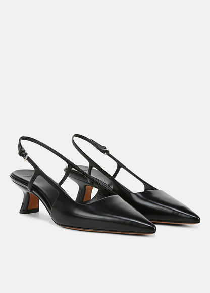 VINCE Women Bianca Leather Slingback Heel in Vince Products Women BLACK