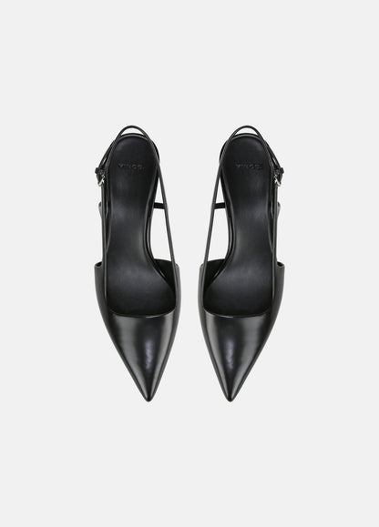 VINCE Women Bianca Leather Slingback Heel in Vince Products Women BLACK