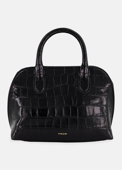 VINCE Women Delphine Croc-Embossed Leather Mini Bag in Matching Sets BLACK