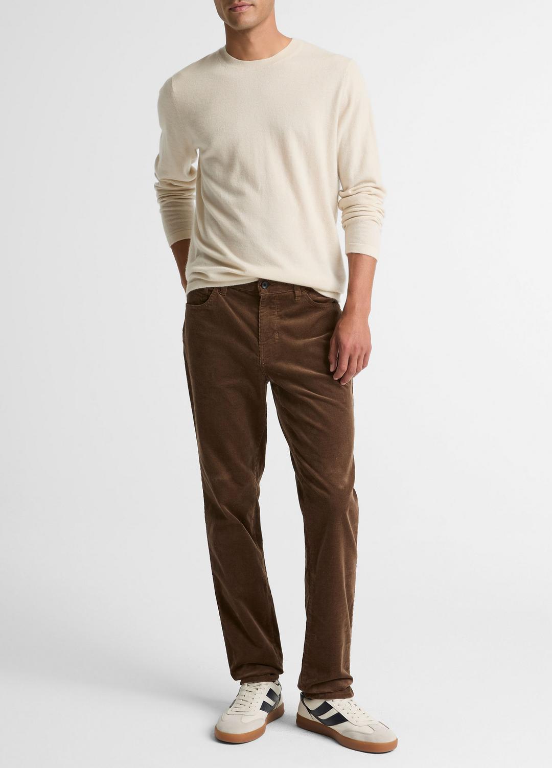 VINCE Men Dylan Slim 5-Pocket Stretch-Cotton Corduroy Pant in Trousers LIGHT MISSION