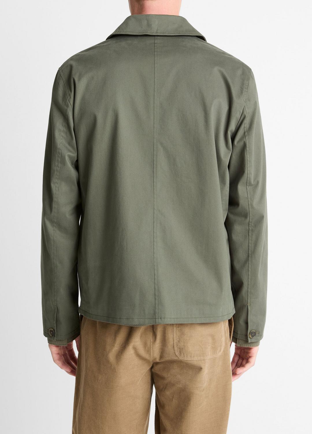 Italian Peached Stretch-Cotton Jacket in Jackets - SYCAMORE | VINCE Men