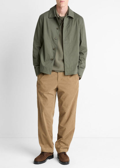 Italian Peached Stretch-Cotton Jacket in Jackets - SYCAMORE | VINCE Men