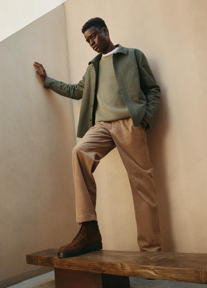 Italian Peached Stretch-Cotton Jacket in Jackets - SYCAMORE | VINCE Men