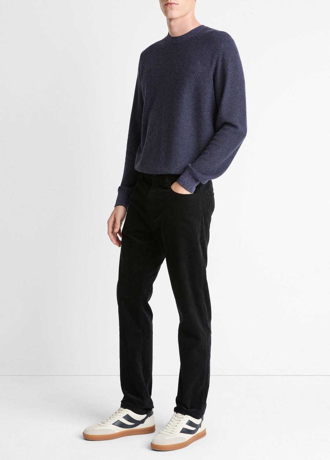VINCE Men Dylan Slim 5-Pocket Stretch-Cotton Corduroy Pant in Trousers BLACK