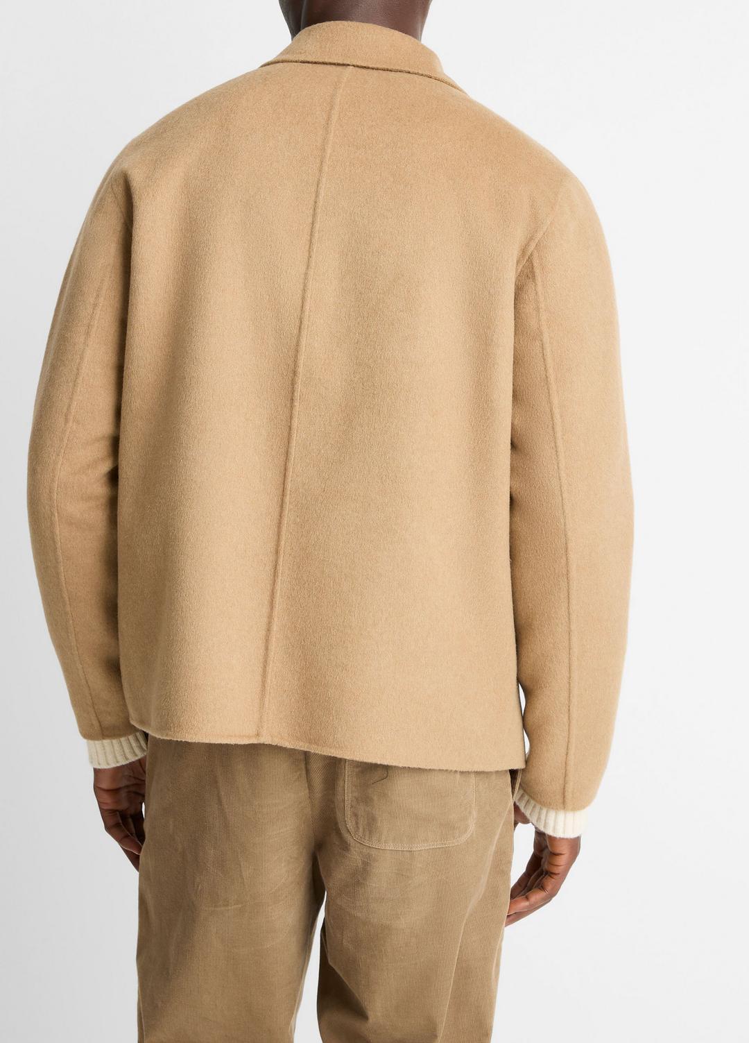 VINCE Men Splittable Wool-Blend Zip-Front Jacket in Jackets CAMELLO