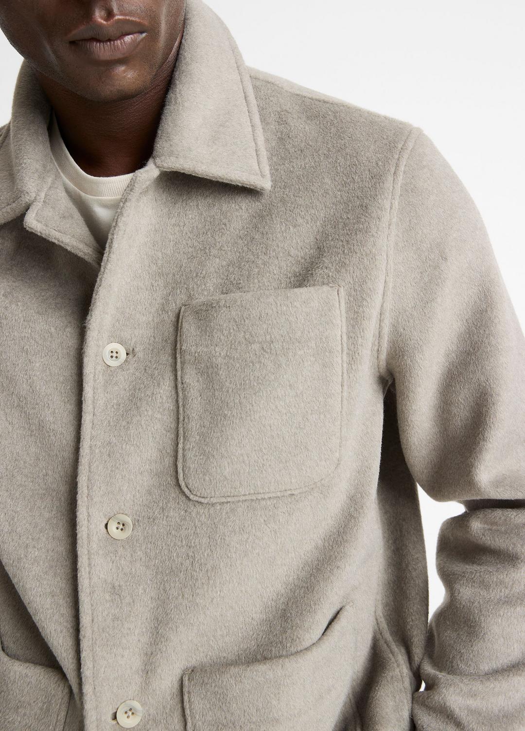 VINCE Men Double-Knit Chore Jacket in Jackets DARK DUNE/LIGHT DUNE