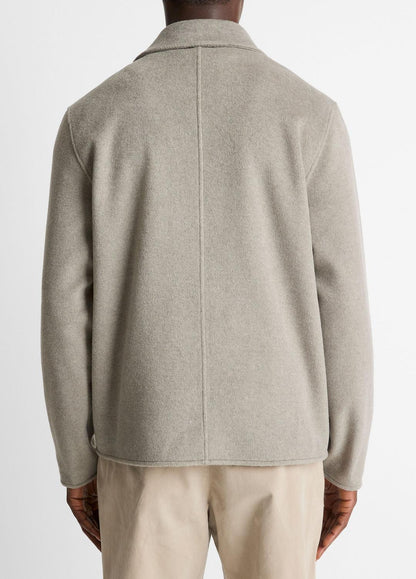VINCE Men Double-Knit Chore Jacket in Jackets DARK DUNE/LIGHT DUNE