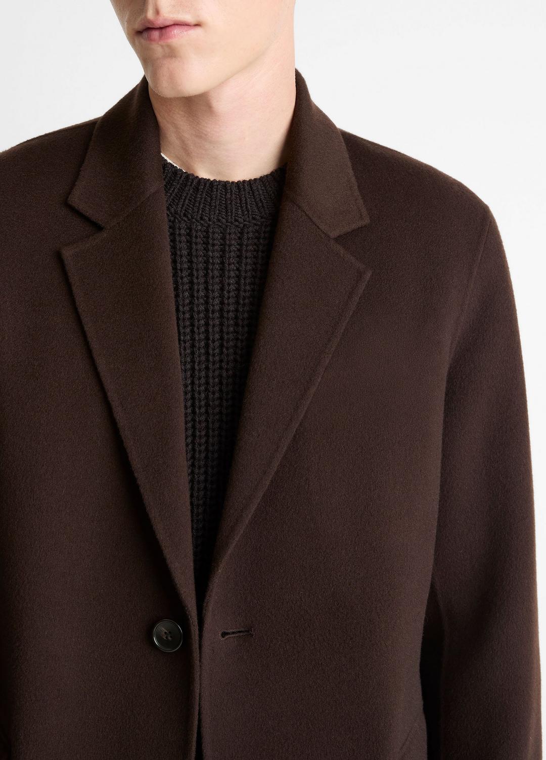 VINCE Men Splittable Wool-Cashmere Single-Breasted Topcoat in Coats MISSION
