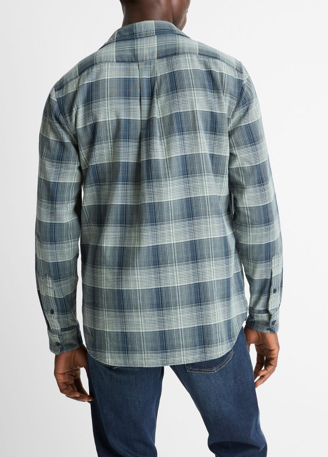 VINCE Men Big Sky Plaid Cotton Button-Front Shirt in Long Sleeve RAPIDS COMBO