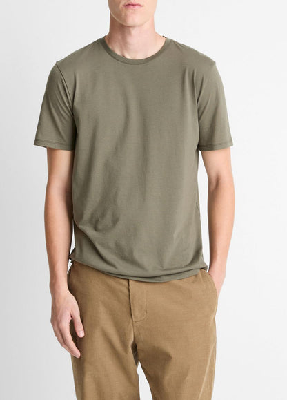 VINCE Men Pima Cotton Crew Neck T-Shirt in Short Sleeve SYCAMORE