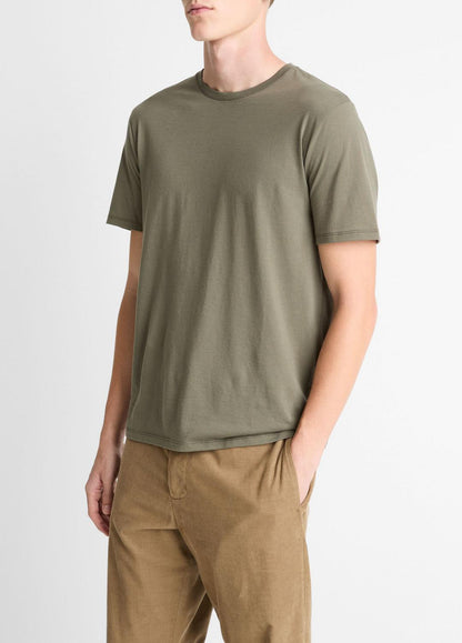 VINCE Men Pima Cotton Crew Neck T-Shirt in Short Sleeve SYCAMORE