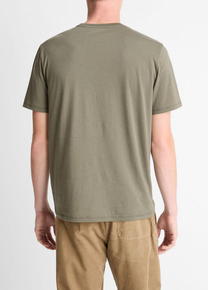 VINCE Men Pima Cotton Crew Neck T-Shirt in Short Sleeve SYCAMORE