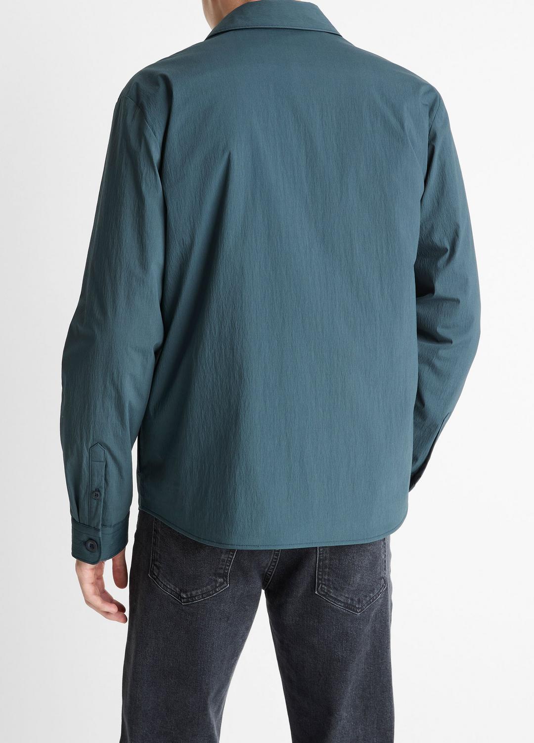 VINCE Men Insulated Tech-Cotton Shirt Jacket in Shirt Jackets CLEAR LAKE