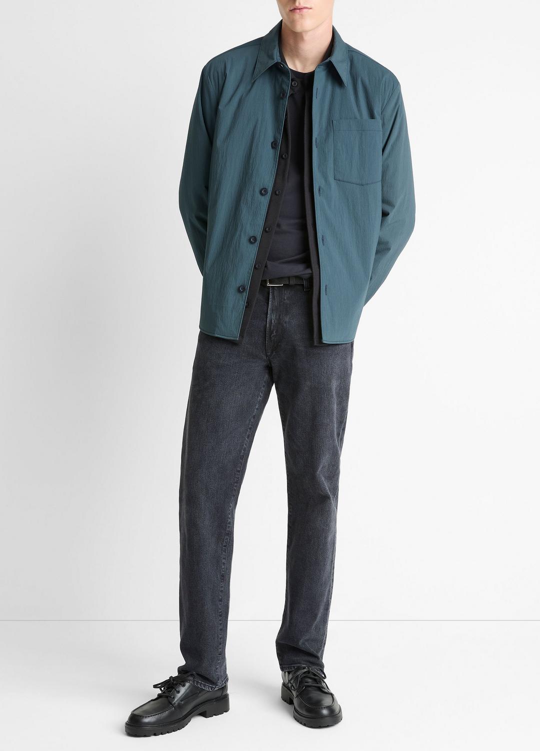 VINCE Men Insulated Tech-Cotton Shirt Jacket in Shirt Jackets CLEAR LAKE
