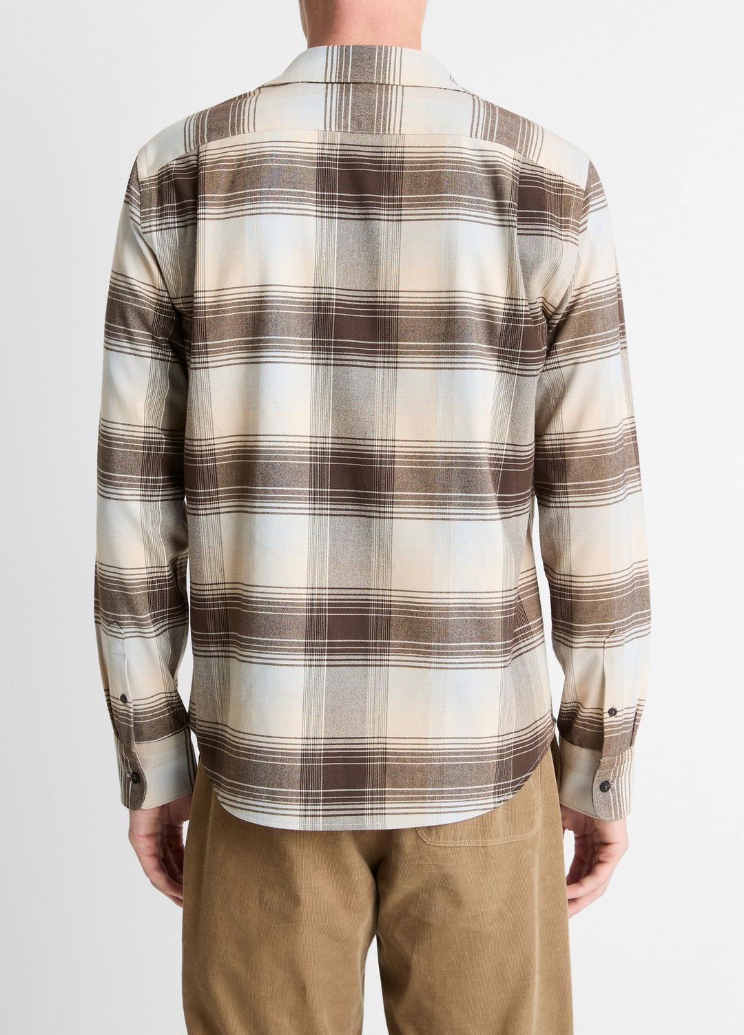 VINCE Men Missoula Plaid Button-Front Shirt in Long Sleeve WHITECAP COMBO