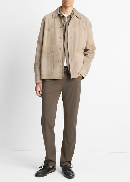 VINCE Men Suede Shirt Jacket in Shirt Jackets PUTTY