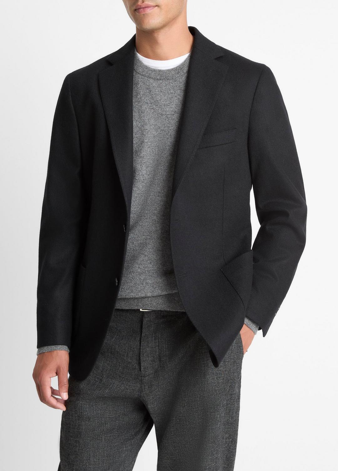 VINCE Men Cashmere Relaxed Sport Coat in Blazers BLACK