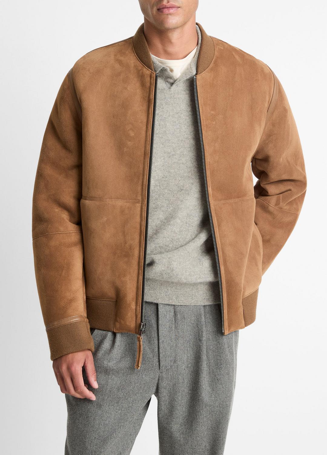 VINCE Men Shearling Bomber Jacket in Jackets HIGHLAND