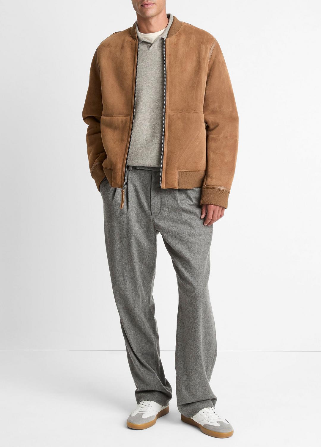 VINCE Men Shearling Bomber Jacket in Jackets HIGHLAND