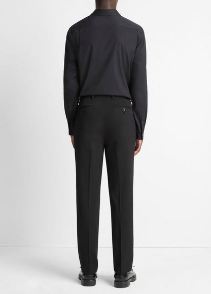 VINCE Men Stretch-Wool Classic Pant in Trousers BLACK