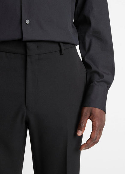 VINCE Men Stretch-Wool Classic Pant in Trousers BLACK