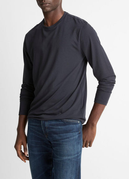 VINCE Men Triblend Jersey Long-Sleeve T-Shirt in Long Sleeve COASTAL BLUE