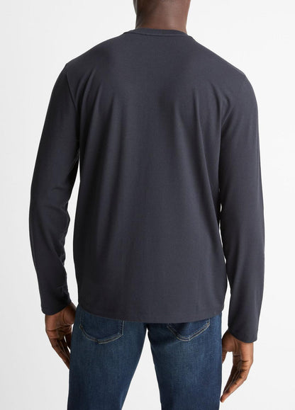 VINCE Men Triblend Jersey Long-Sleeve T-Shirt in Long Sleeve COASTAL BLUE