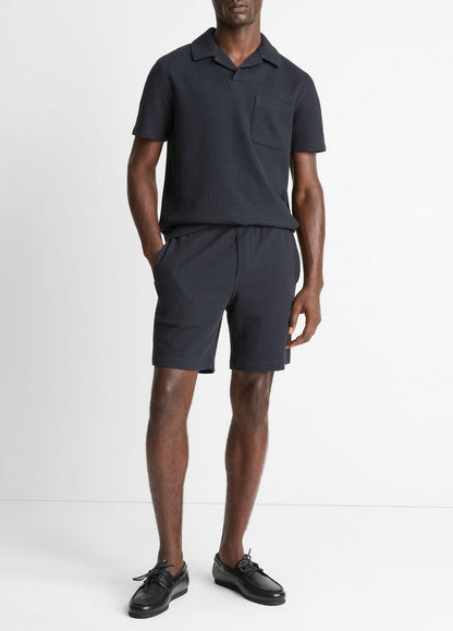 VINCE Men Seersucker-Knit Stretch-Cotton Short in Shorts COASTAL BLUE