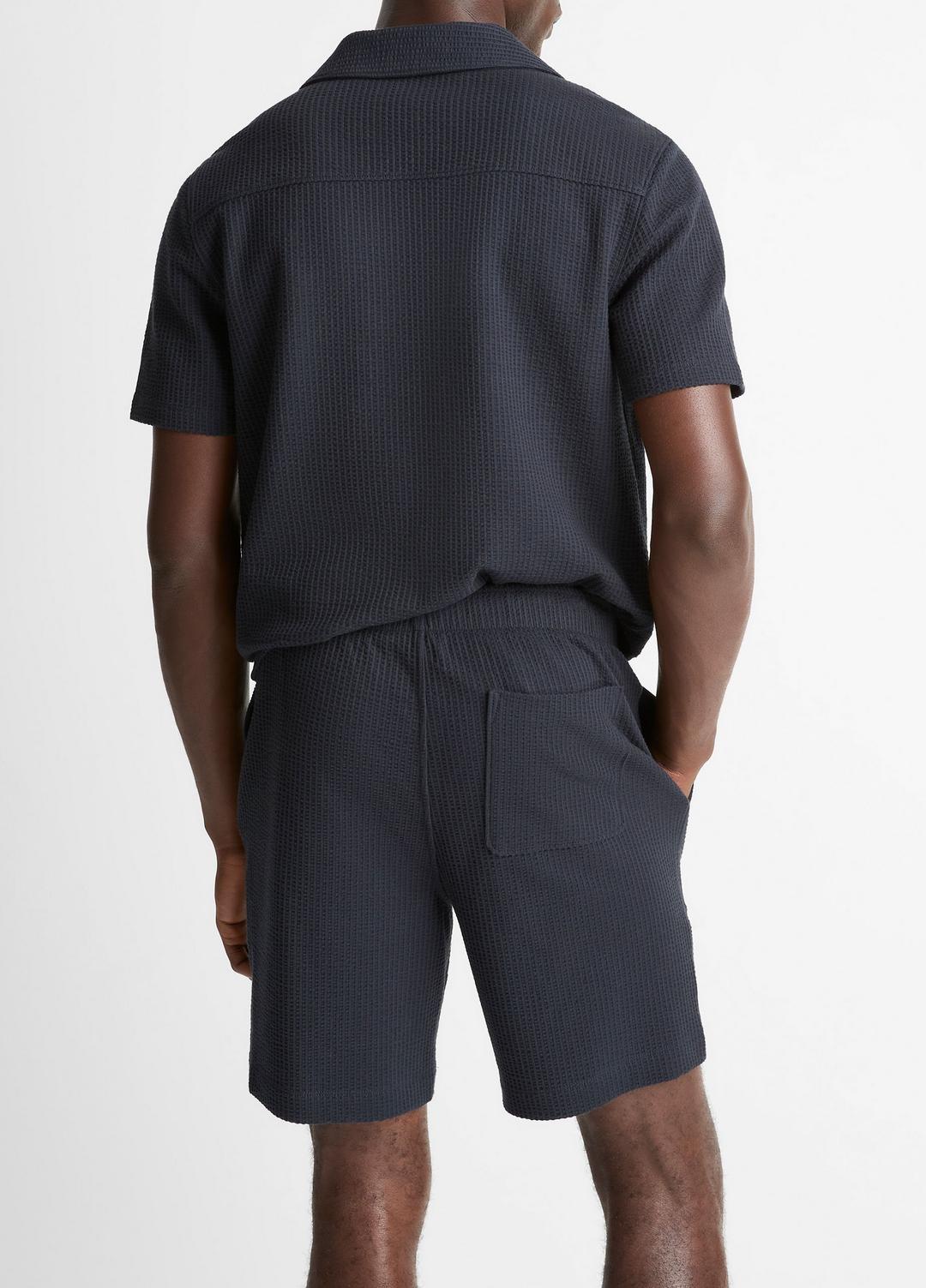 VINCE Men Seersucker-Knit Stretch-Cotton Short in Shorts COASTAL BLUE