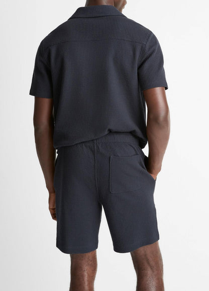 VINCE Men Seersucker-Knit Stretch-Cotton Short in Shorts COASTAL BLUE