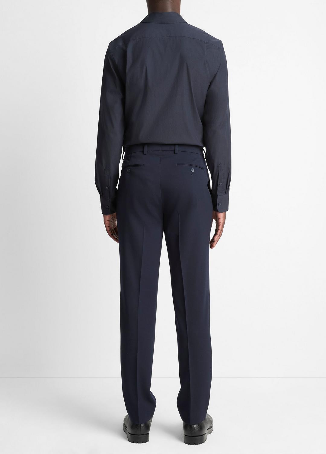 VINCE Men Stretch-Wool Classic Pant in Trousers COASTAL BLUE