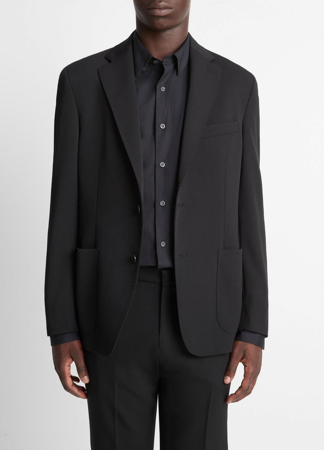 VINCE Men Stretch-Wool Relaxed Sport Coat in Blazers BLACK