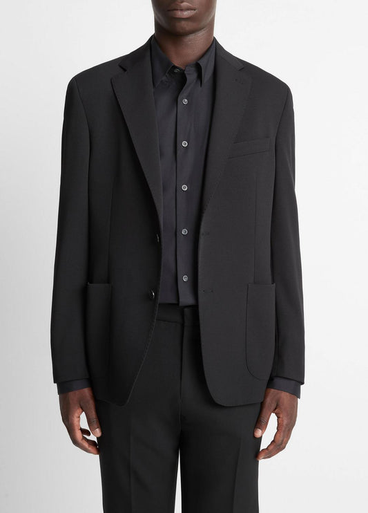 VINCE Men Stretch-Wool Relaxed Sport Coat in Blazers BLACK