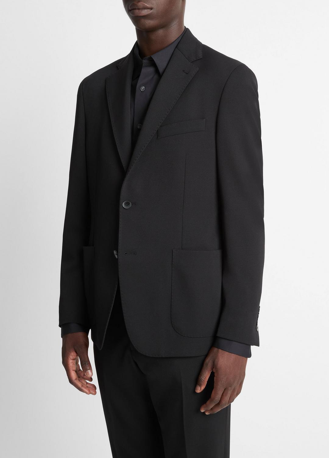 VINCE Men Stretch-Wool Relaxed Sport Coat in Blazers BLACK