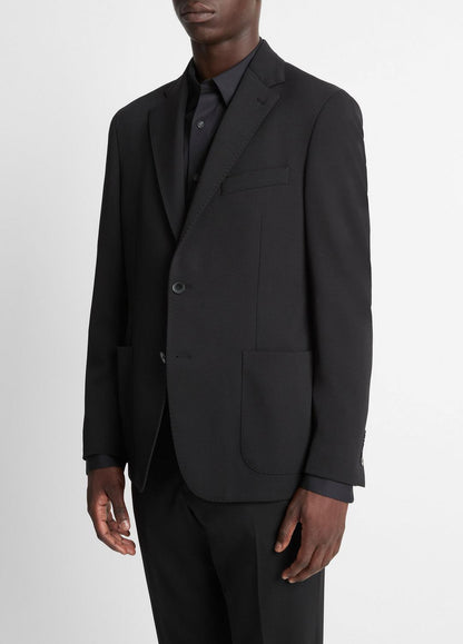 VINCE Men Stretch-Wool Relaxed Sport Coat in Blazers BLACK