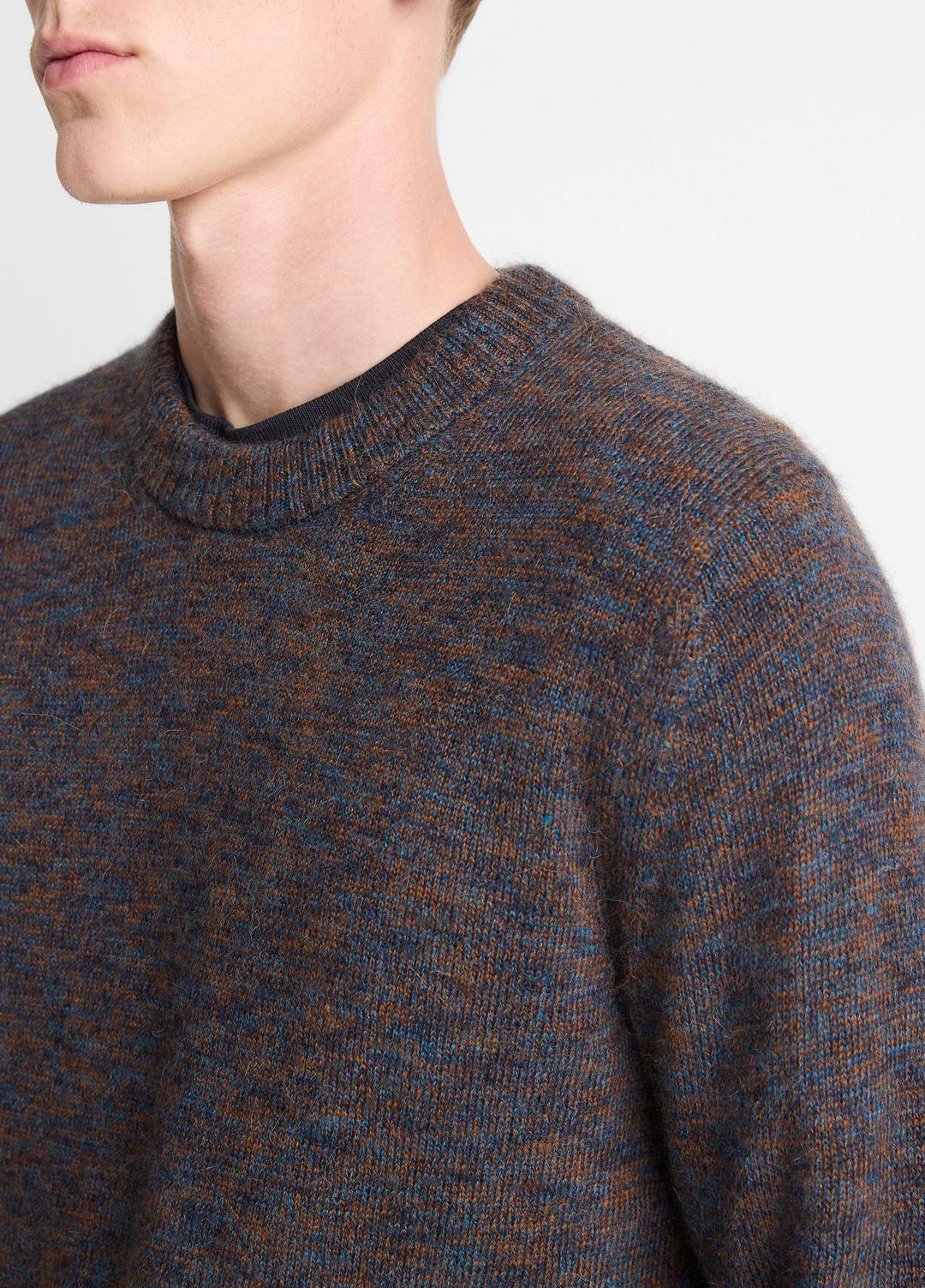 VINCE Men Multi-Mix Alpaca-Merino Wool Sweater in Crew Neck COASTAL COMBO