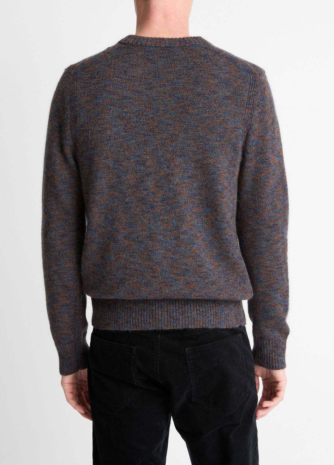 VINCE Men Multi-Mix Alpaca-Merino Wool Sweater in Crew Neck COASTAL COMBO