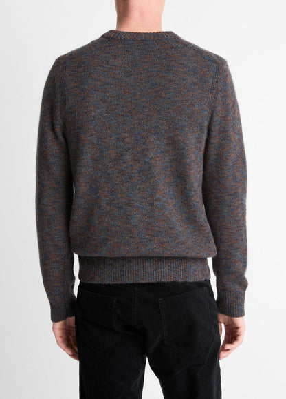 VINCE Men Multi-Mix Alpaca-Merino Wool Sweater in Crew Neck COASTAL COMBO
