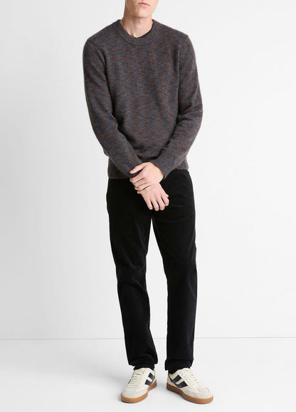 VINCE Men Multi-Mix Alpaca-Merino Wool Sweater in Crew Neck COASTAL COMBO