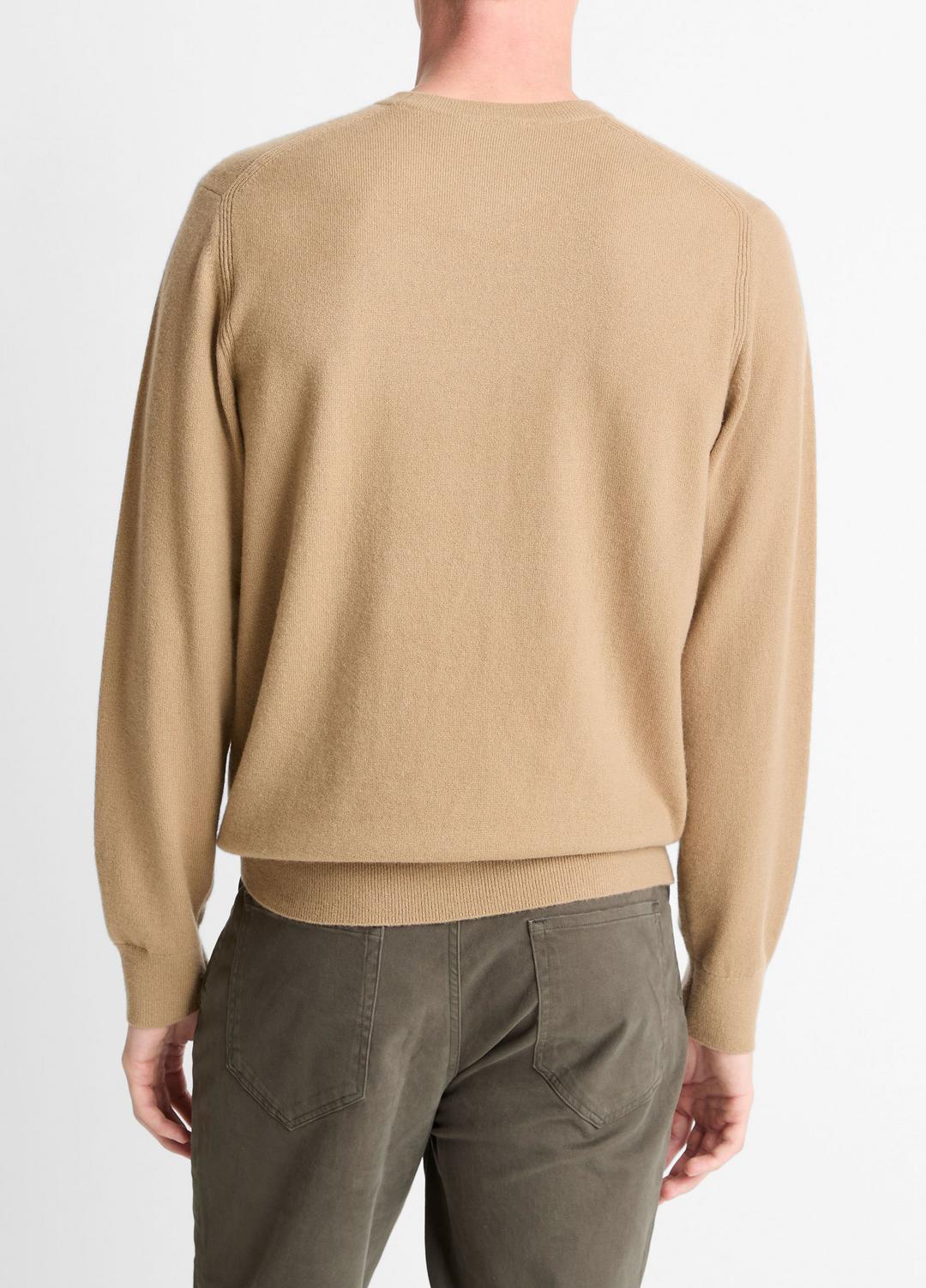 VINCE Men Cashmere Crew Neck Sweater in Crew Neck CAMELETTO