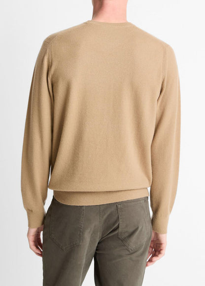 VINCE Men Cashmere Crew Neck Sweater in Crew Neck CAMELETTO