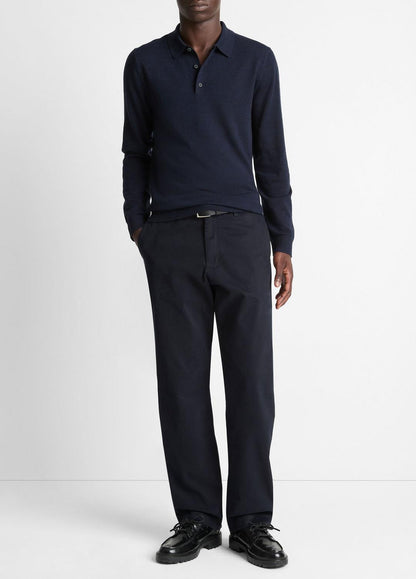 VINCE Men Wool Polo Sweater in Sweaters COASTAL BLUE