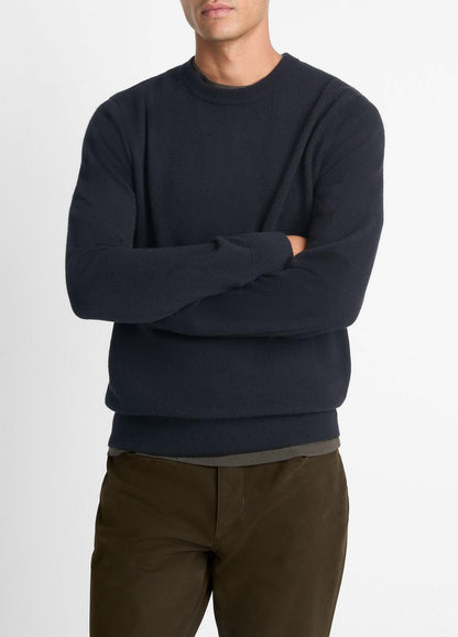 VINCE Men Cashmere Crew Neck Sweater in Crew Neck COASTAL BLUE