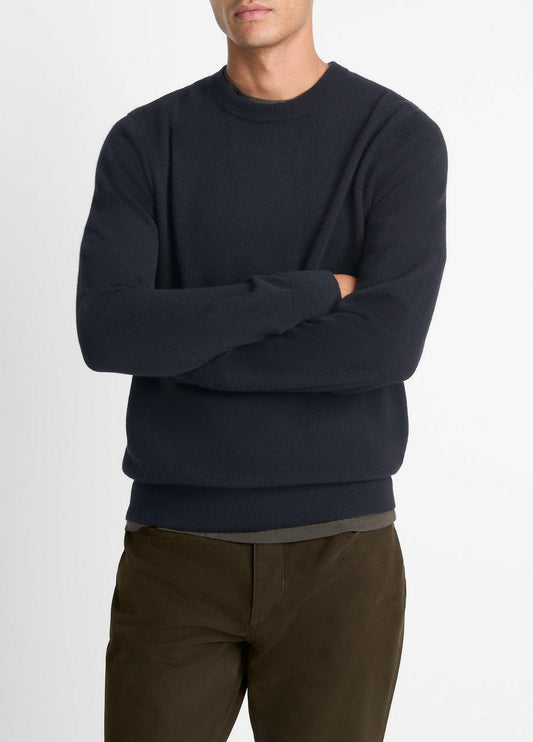 VINCE Men Cashmere Crew Neck Sweater in Crew Neck COASTAL BLUE